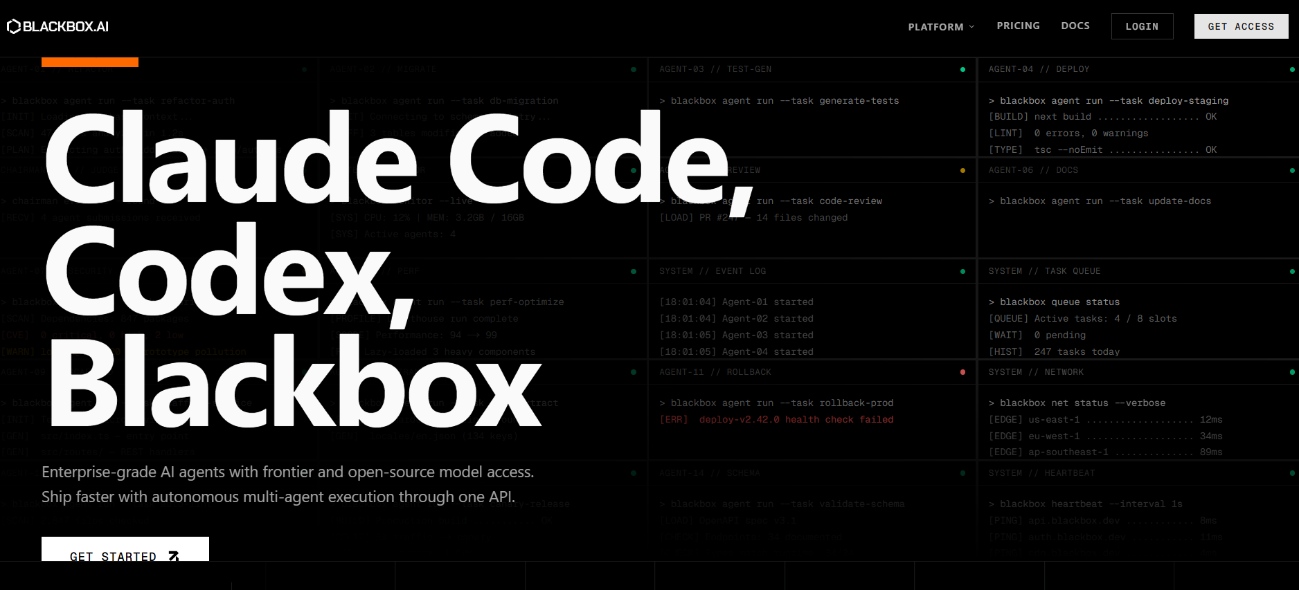 Blackbox AI coding assistant platform