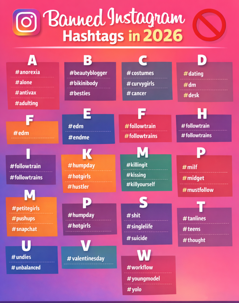 Avoid repetitive hashtags for Instagram shadowban