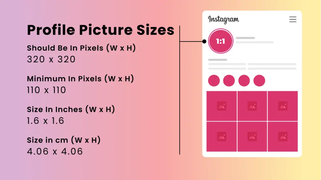 Instagram Profile Picture Size 2026